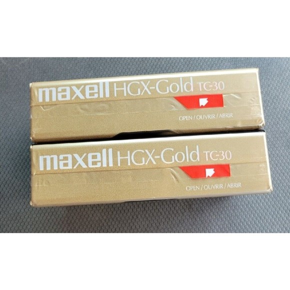 Lot of 2 New Sealed Maxwell VHS-C TC-30 HGX-Gold Premium High Grade Video Tapes - Picture 4 of 4